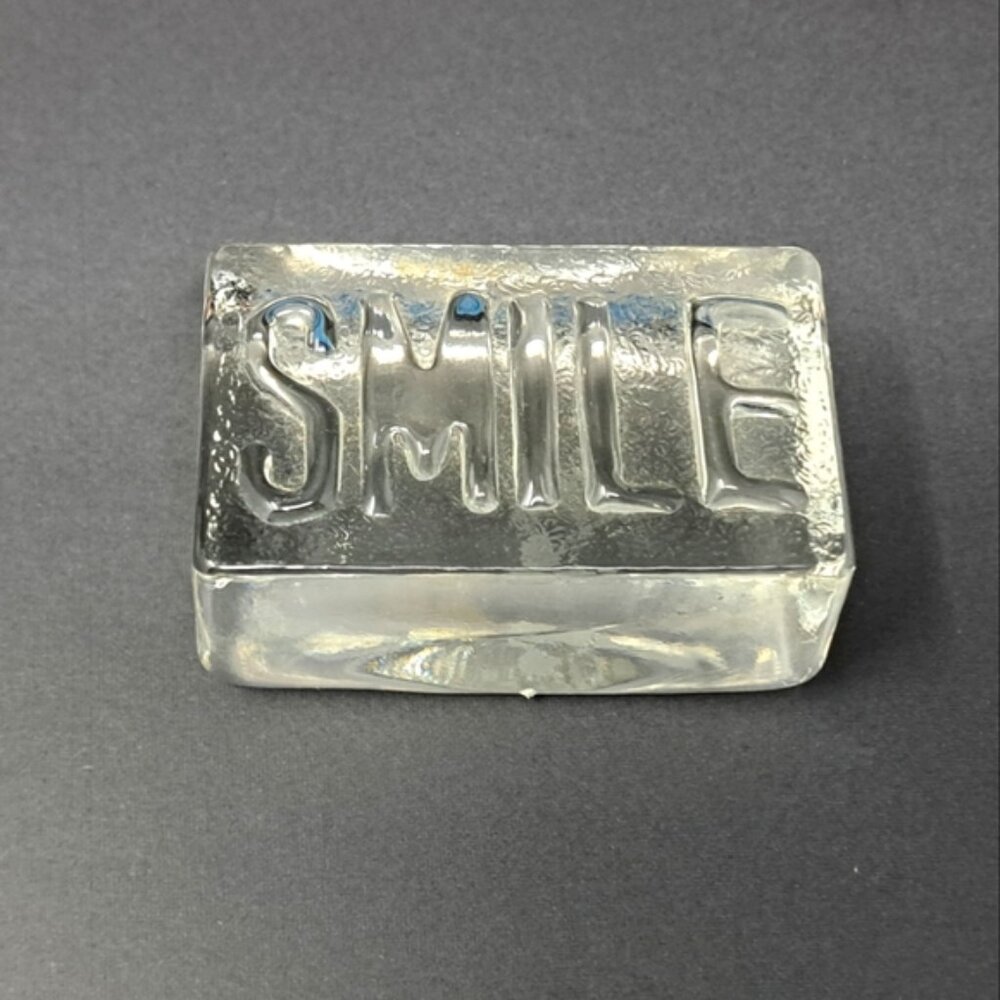 Smile Decorative Glass Paper Weight
